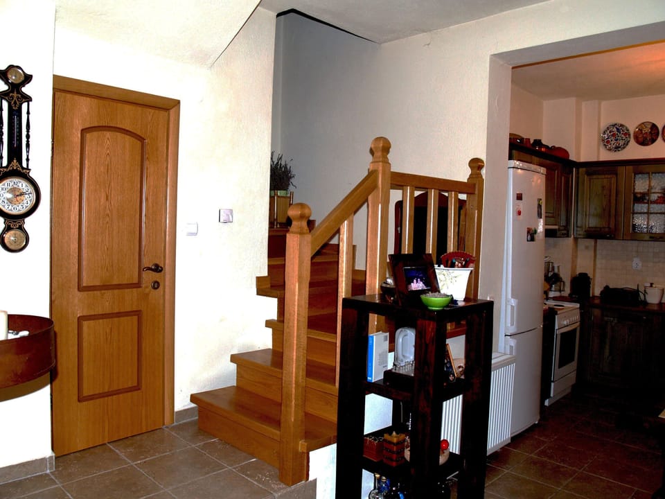 Up the stairs to the bedrooms!