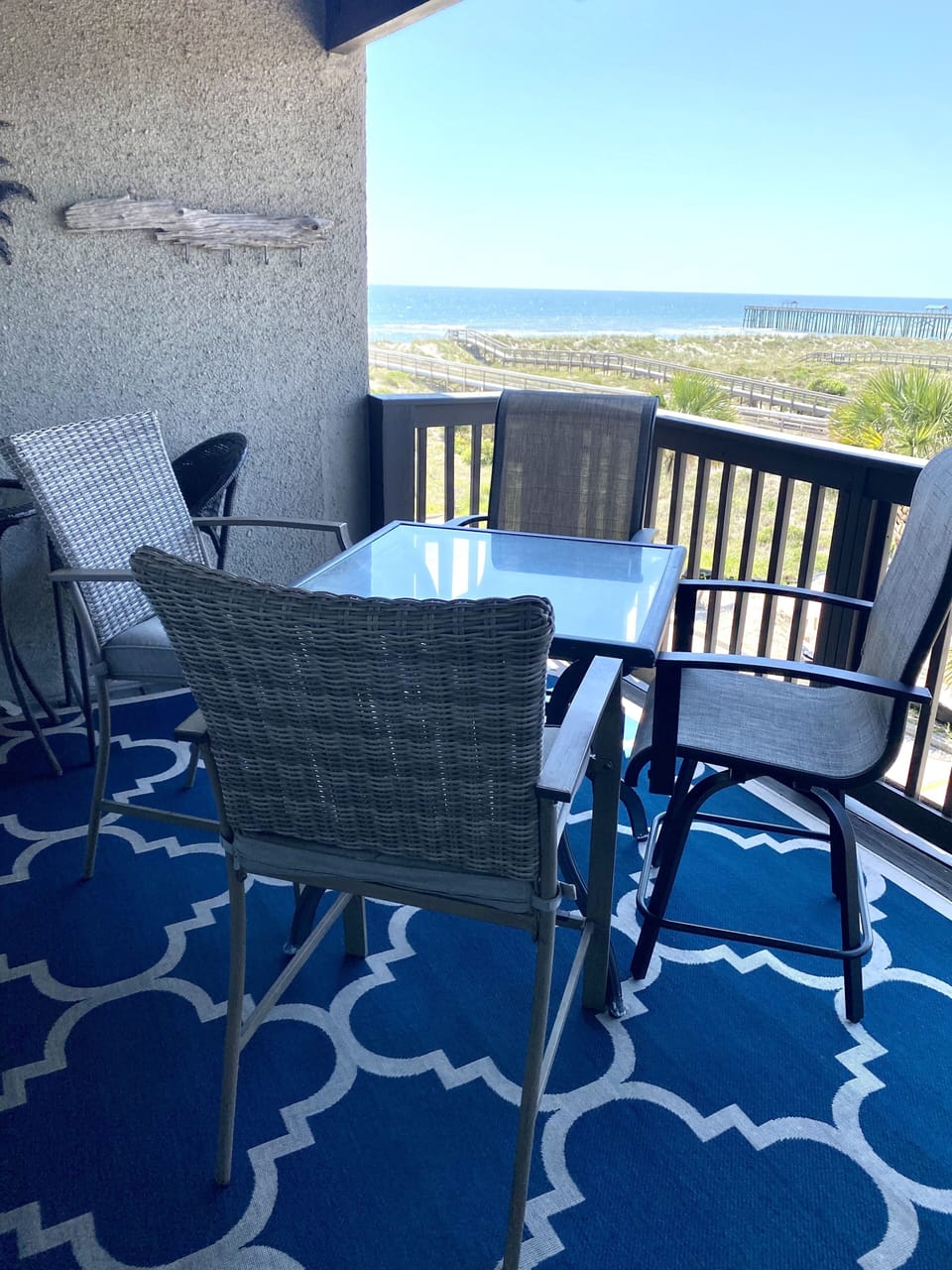 Enjoy the ocean from your balcony.