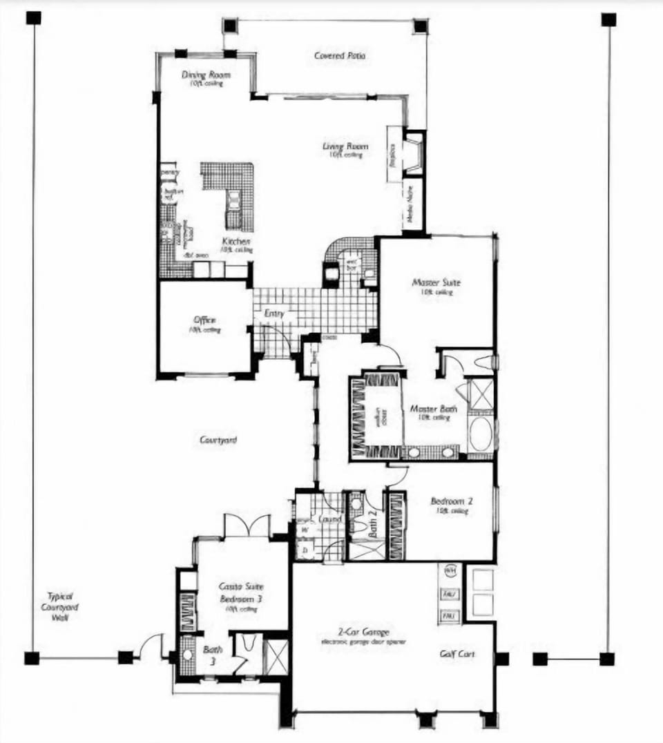Floor plan, the owner chose for the  "office" to be made as a bedroom with a closet.