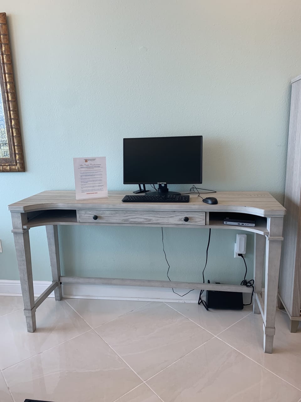 Common area computer/office  room. 