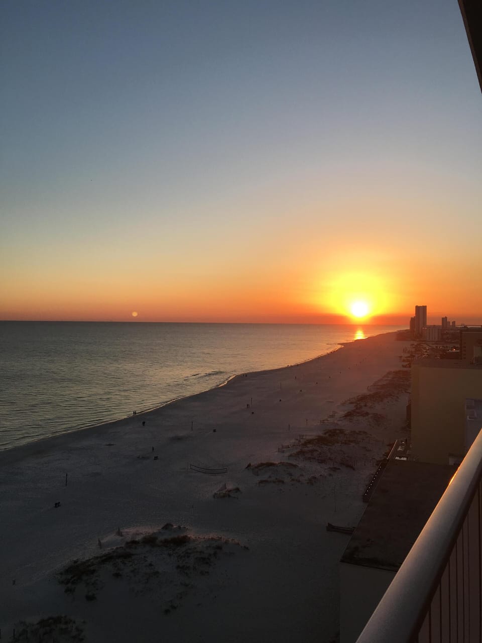 Sunset view from balcony
