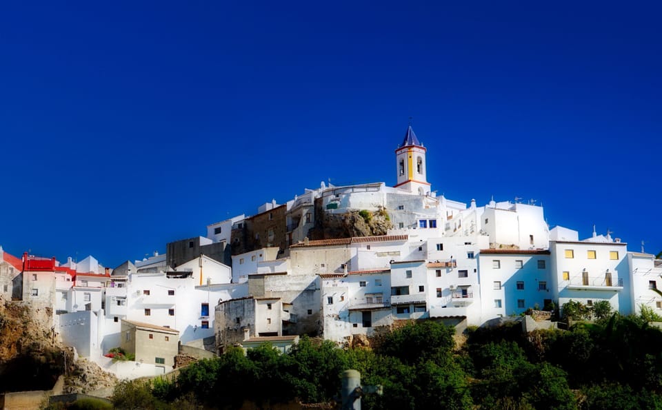 view of village from the valley below