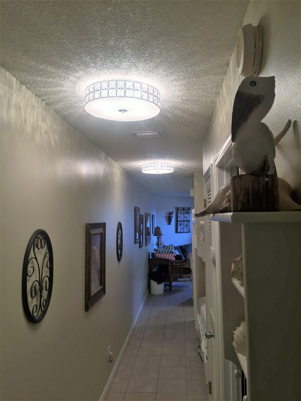 from front door, master bedroom door is on the right close to the photo taker.
