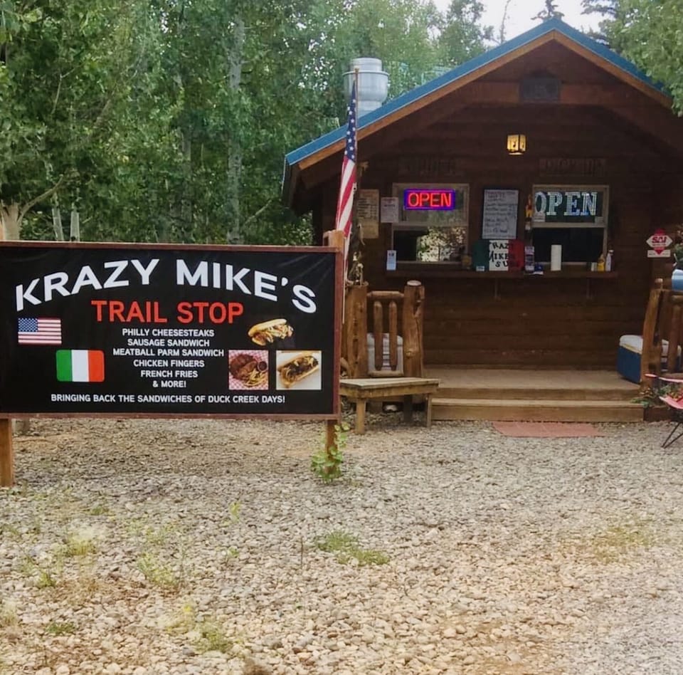 Krazy Mike's across the street in the village.