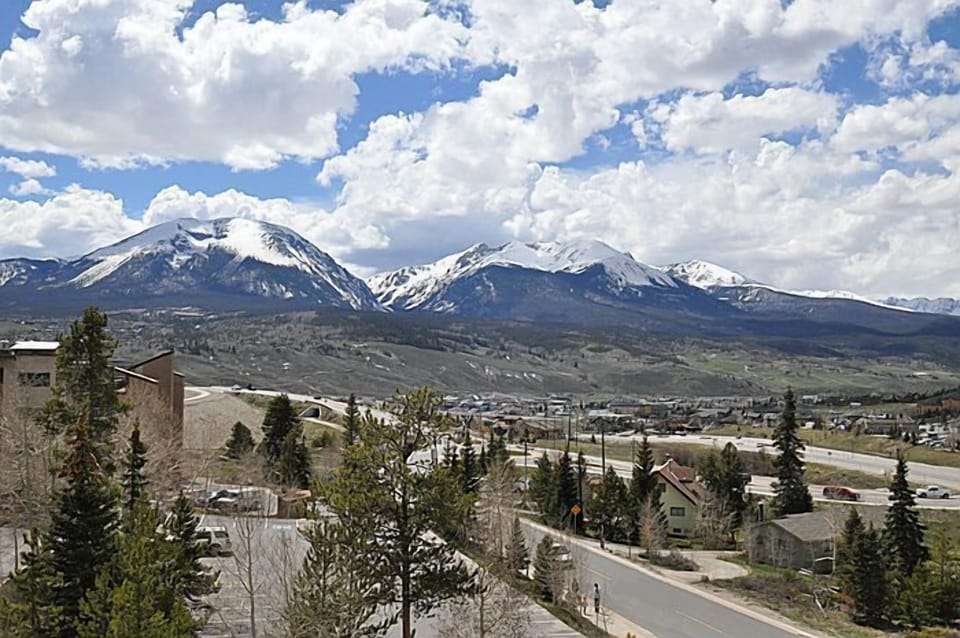 Mountain view from balcony, living room and queen bedroom windows