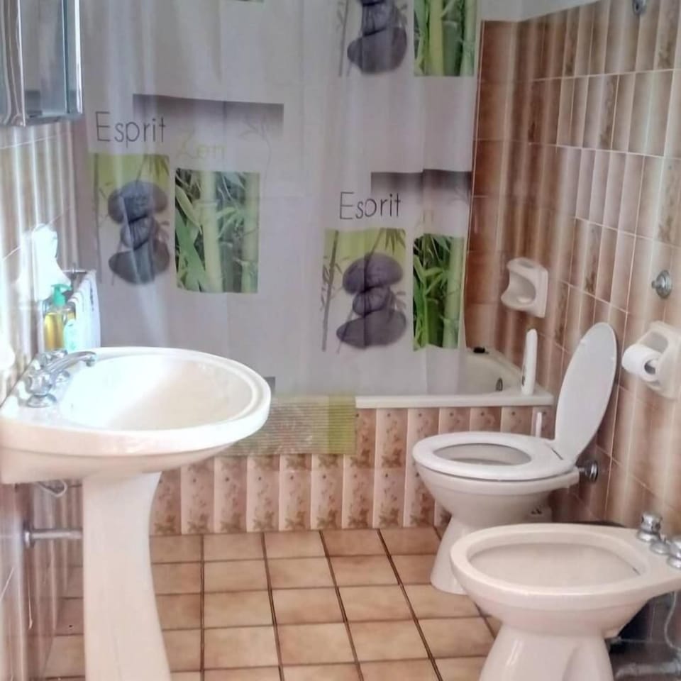 Shower, free toiletries, hair dryer, bathrobes