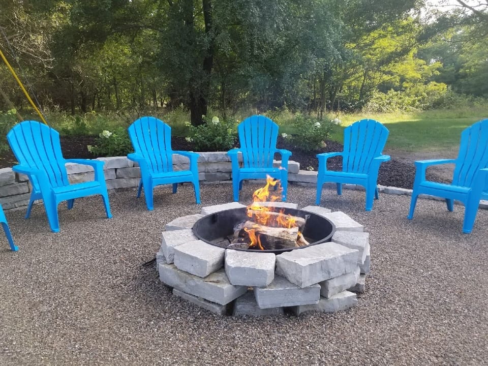 Relax and enjoy a bonfire in your yard.  Pure Michigan Magic and beauty.
