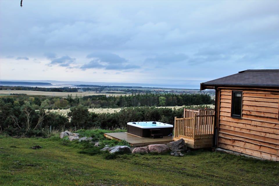 The view from the back of Ben Wyvis Lodge.