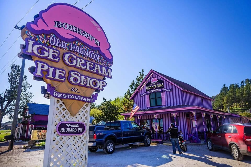 Dangerously close! The Purple Pie Place is steps away - good luck resisting!