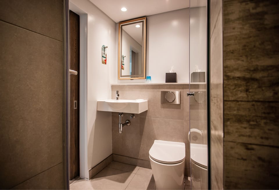 Standard Double Room | Bathroom | Shower, rainfall showerhead, free toiletries, hair dryer