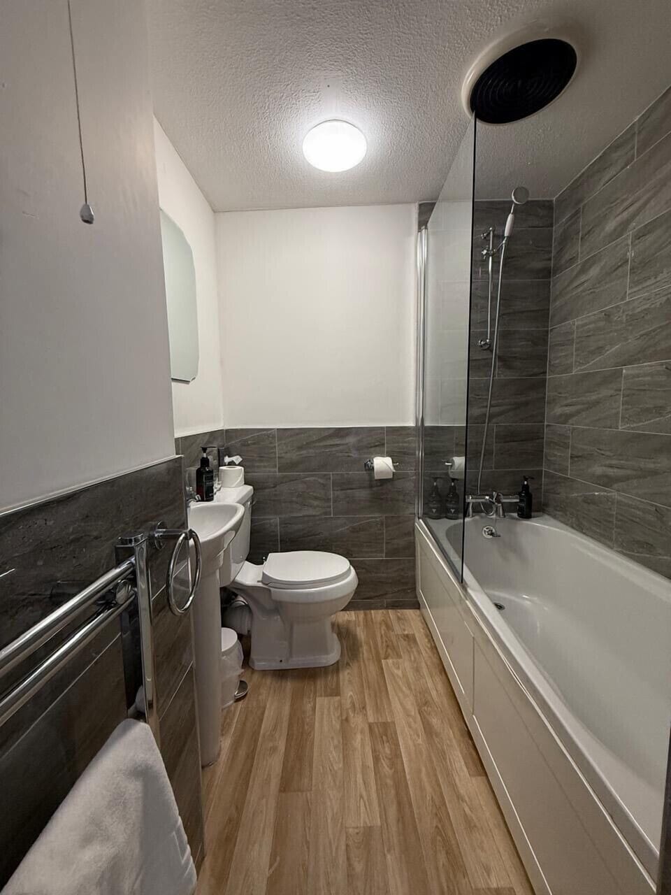 Free toiletries, hair dryer, towels