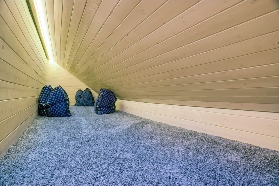 The Hayloft  upstairs for kids to watch movies and play games