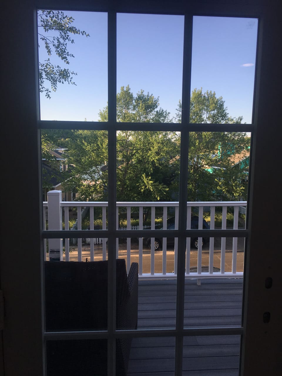 View from 2nd floor loft on to the deck 