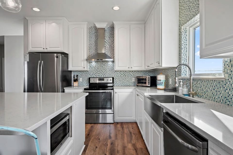 Plenty of prep and counter space.