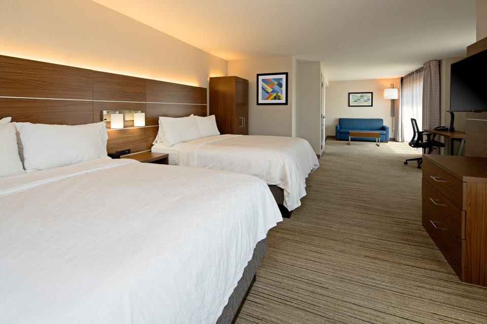 Suite, 2 Queen Beds (Extra Floor Space) | Pillowtop beds, in-room safe, desk, iron/ironing board