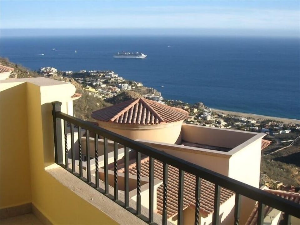Panoramic #1 Gorgeous View of Sea of Cortez with  Cruise Ship from Upper Terrace 