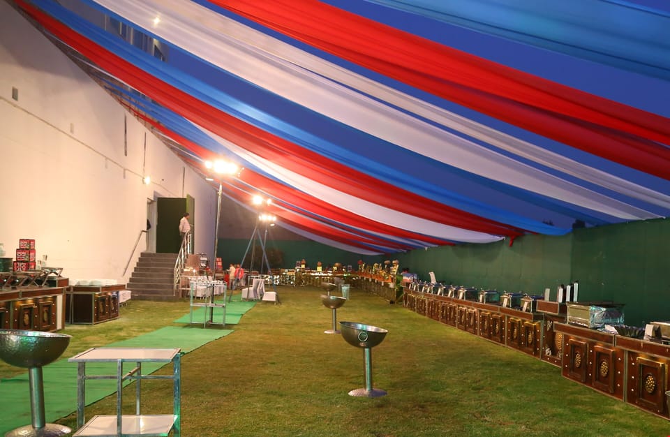 Outdoor wedding area