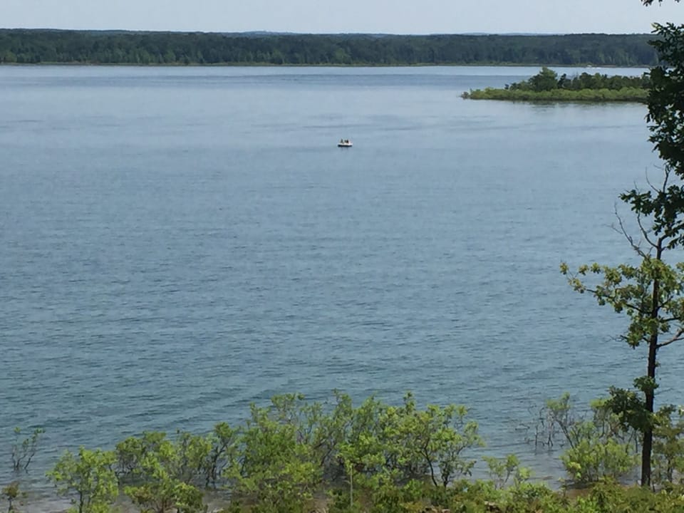 View from porch (paddle boat going to island)