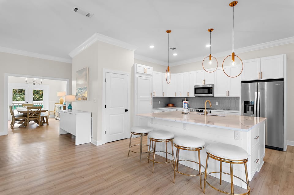 Barstool Seating in Kitchen