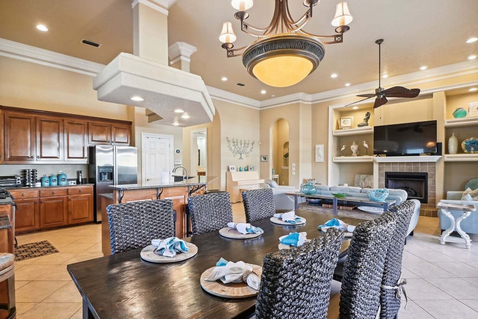 Enjoy a meal at the dining table