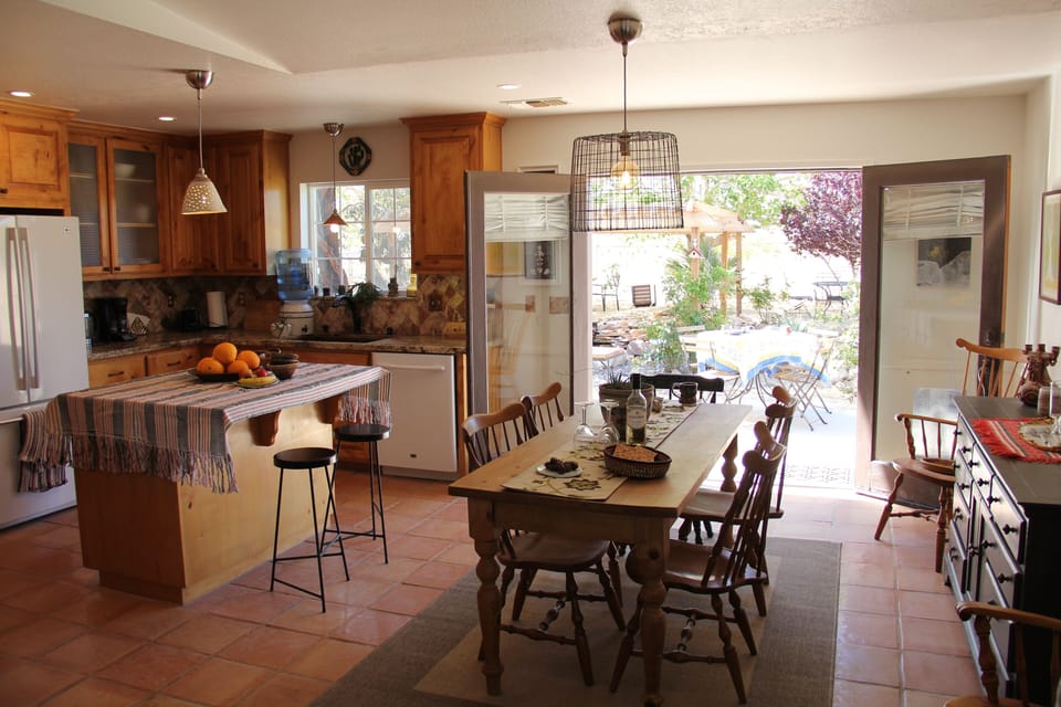 kitchen and dining area