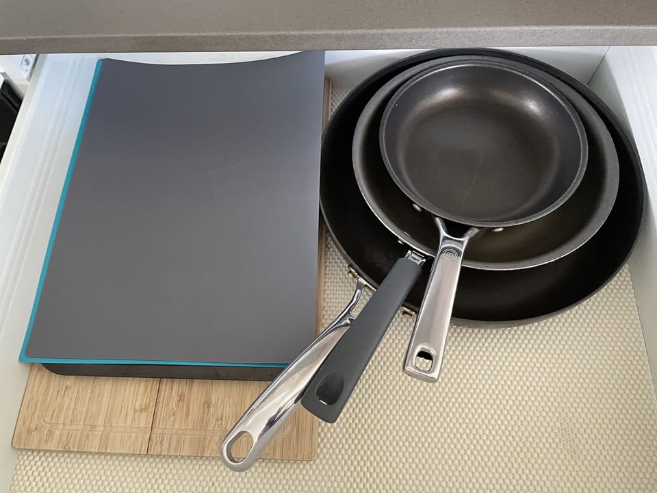 Chopping boards and pans