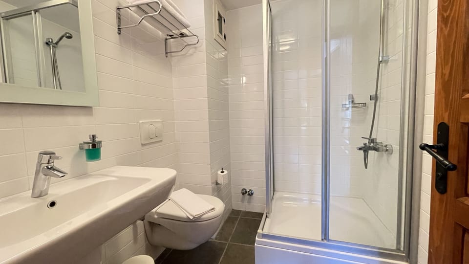 Comfort Room | Bathroom | Shower, free toiletries, hair dryer, towels