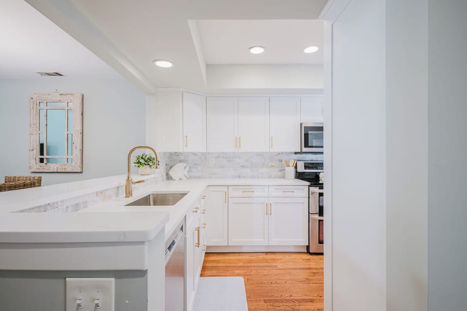 Fully stocked kitchen with everything you need for when you want to eat in.
