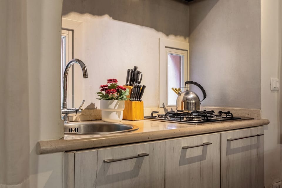 Apartment, 1 Bedroom | Private kitchen | Fridge, microwave, stovetop, coffee/tea maker