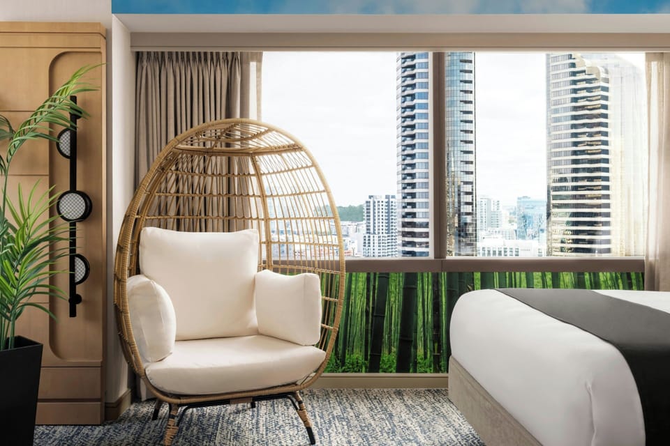 Panda Retreat Room | Premium bedding, in-room safe, desk, blackout drapes