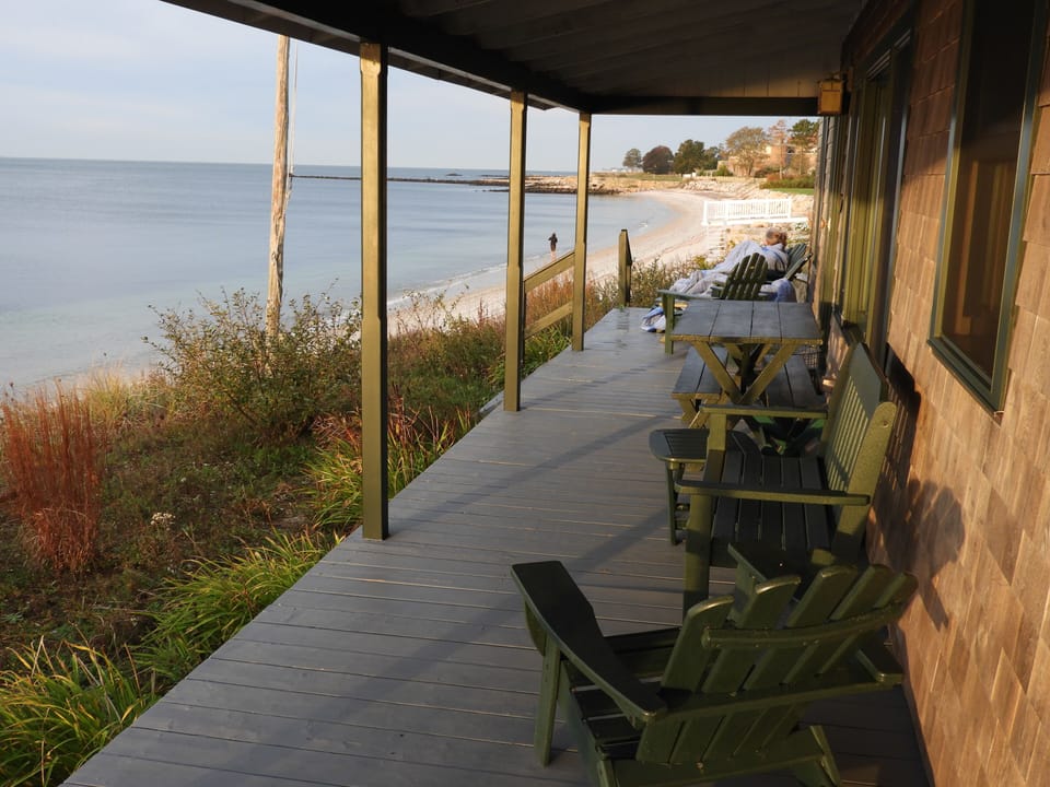 South-facing deck