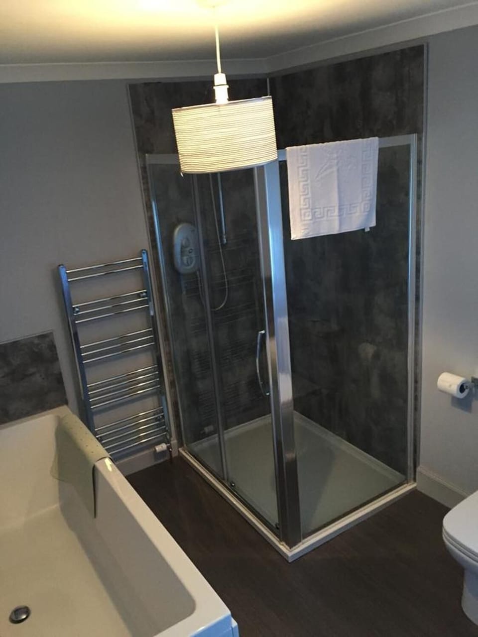 Free toiletries, hair dryer, towels