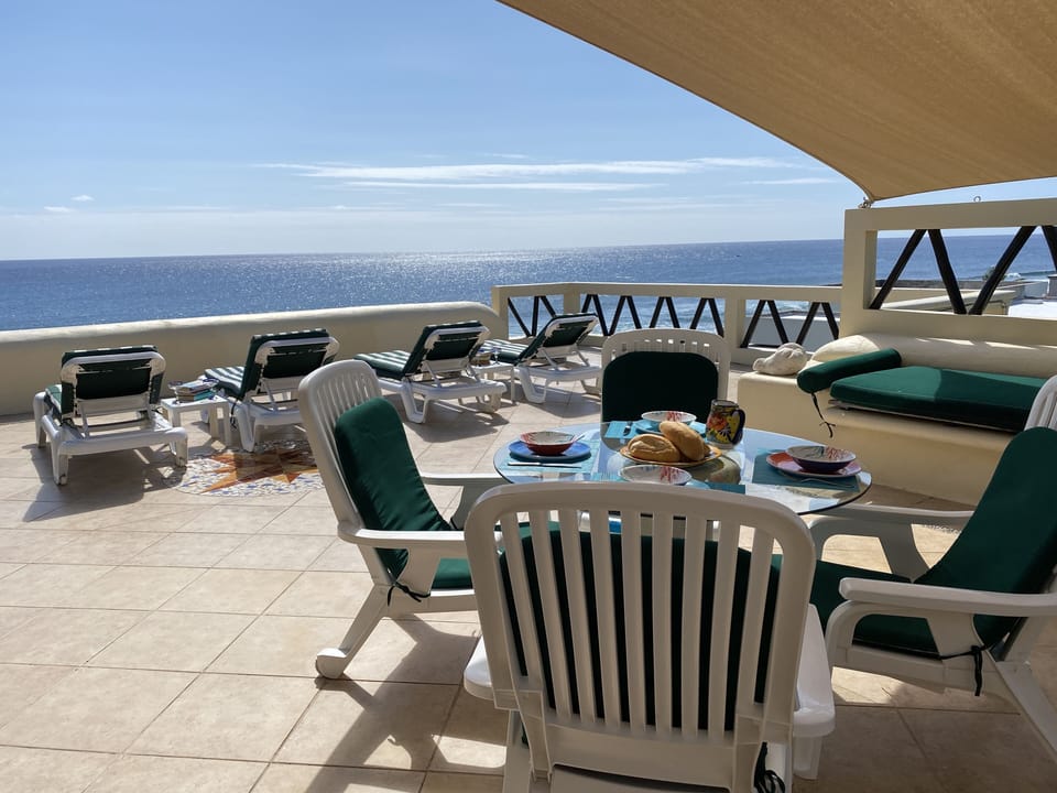 Enjoy a relaxed meal on the terrace or sip a margarita while lounging in the sun