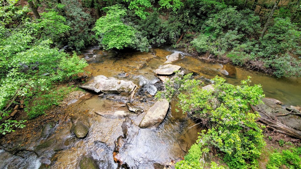 View of Creek from Hot Tub/Grill Deck