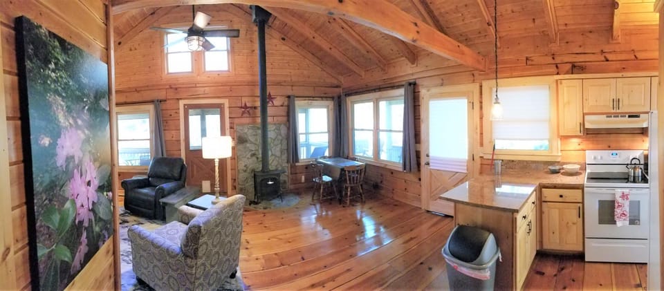 kitchen and dining areas