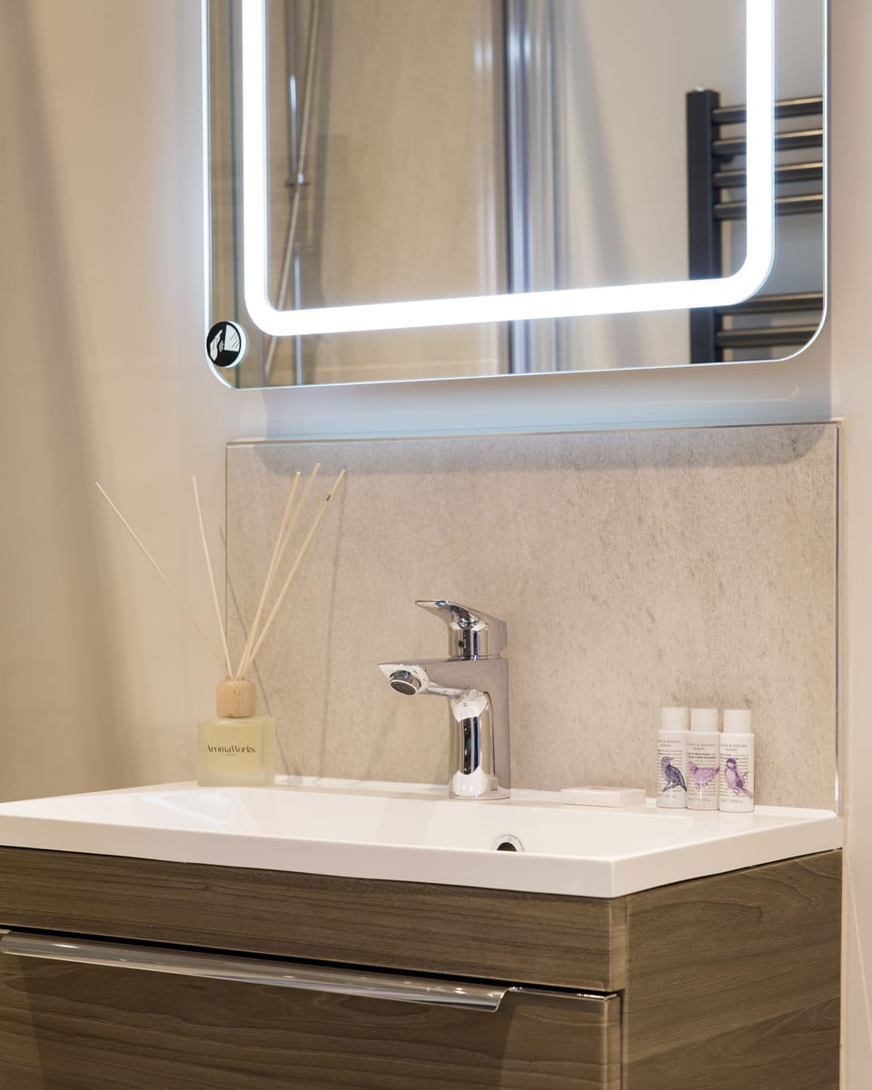 Premium Double Room | Bathroom | Shower, rainfall showerhead, designer toiletries, hair dryer