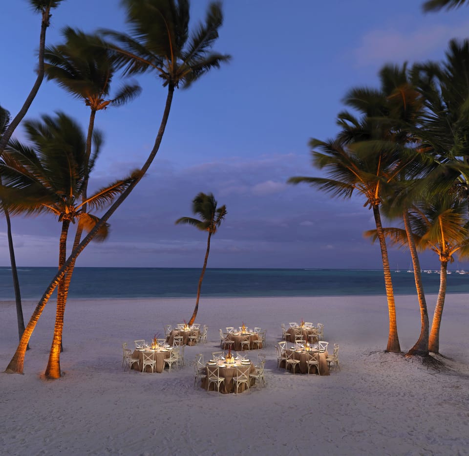 Outdoor wedding area