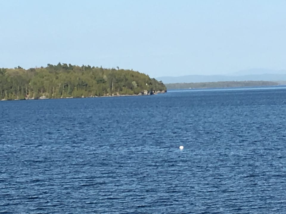 Southern tip of Valcour Island. Also our mooring ready for a power boat rental!