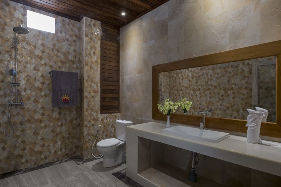 Villa, 1 Bedroom, Sea View | Bathroom | Shower, free toiletries, slippers, towels