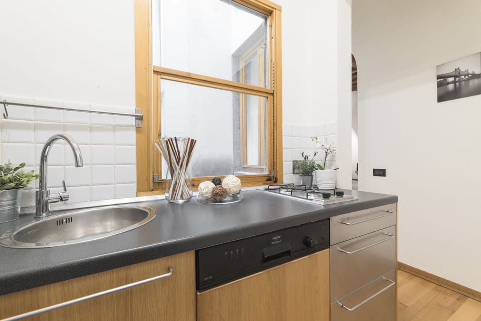 Apartment | Private kitchenette | Fridge, oven, stovetop, electric kettle