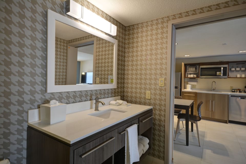Free toiletries, hair dryer, towels