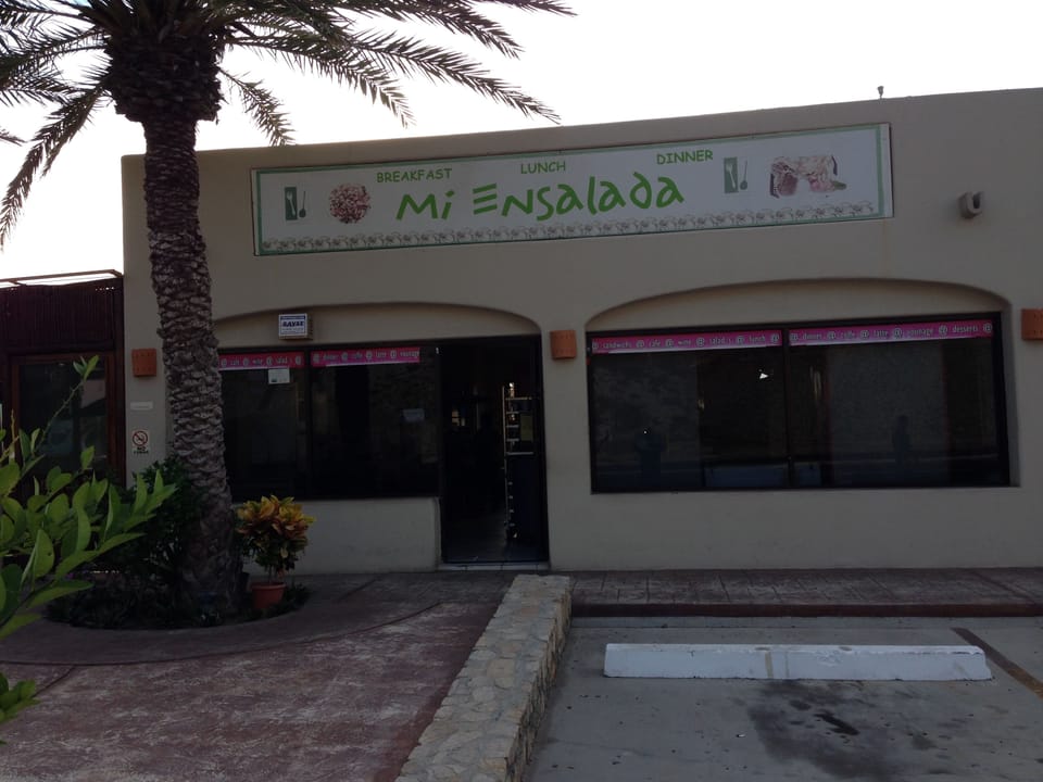Restaurant at the top of the parking lot