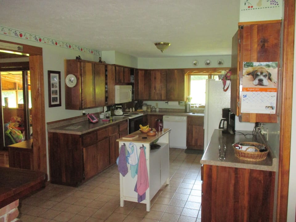kitchen with black walnut cabinets