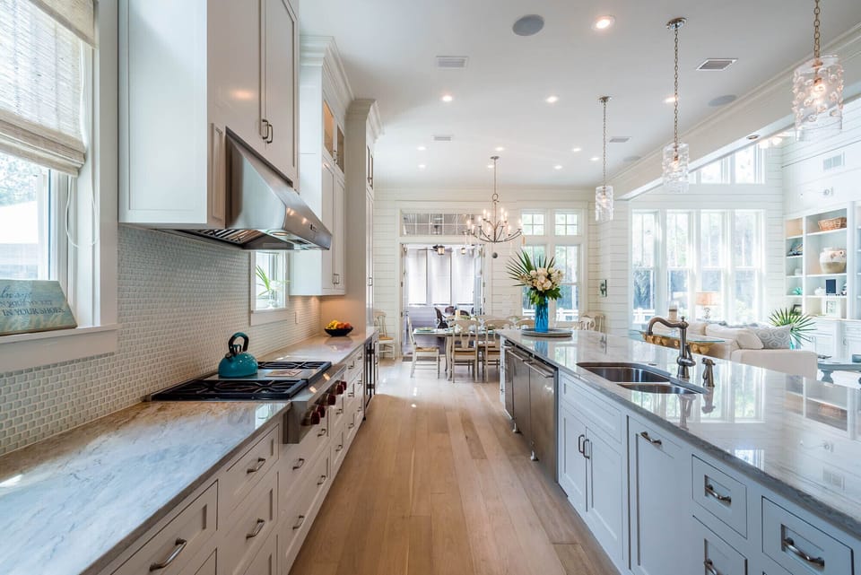Kitchen opens up to large second den. 2  dishwashers, top end appliances. 