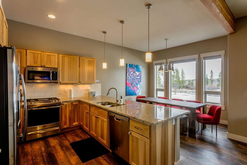Inviting kitchen with tons of counter space