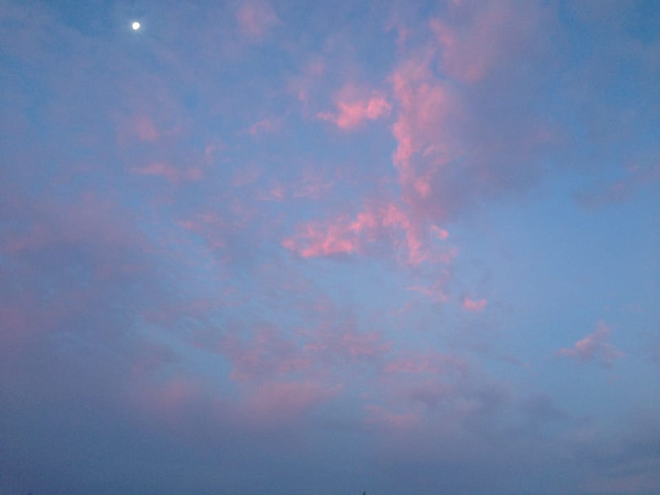 sunset colors at the beach