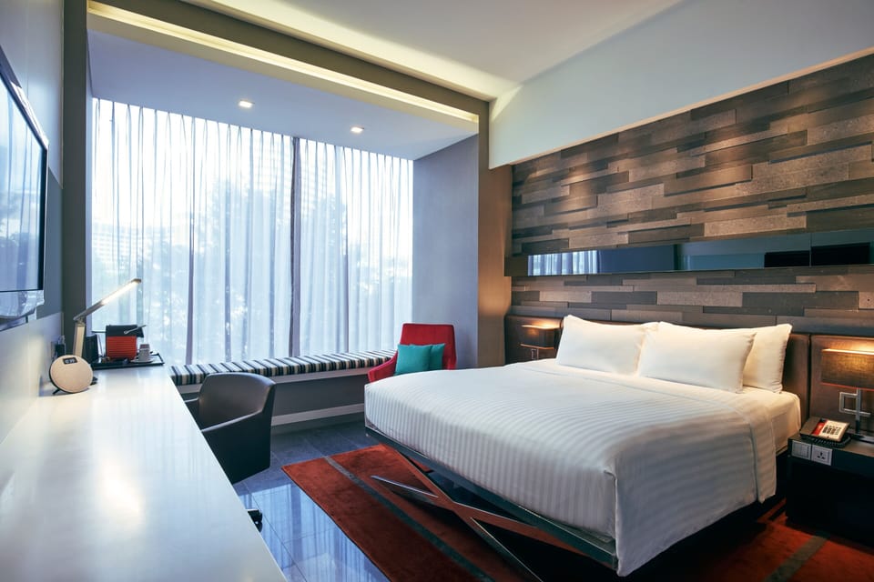 Premium bedding, memory foam beds, in-room safe, desk