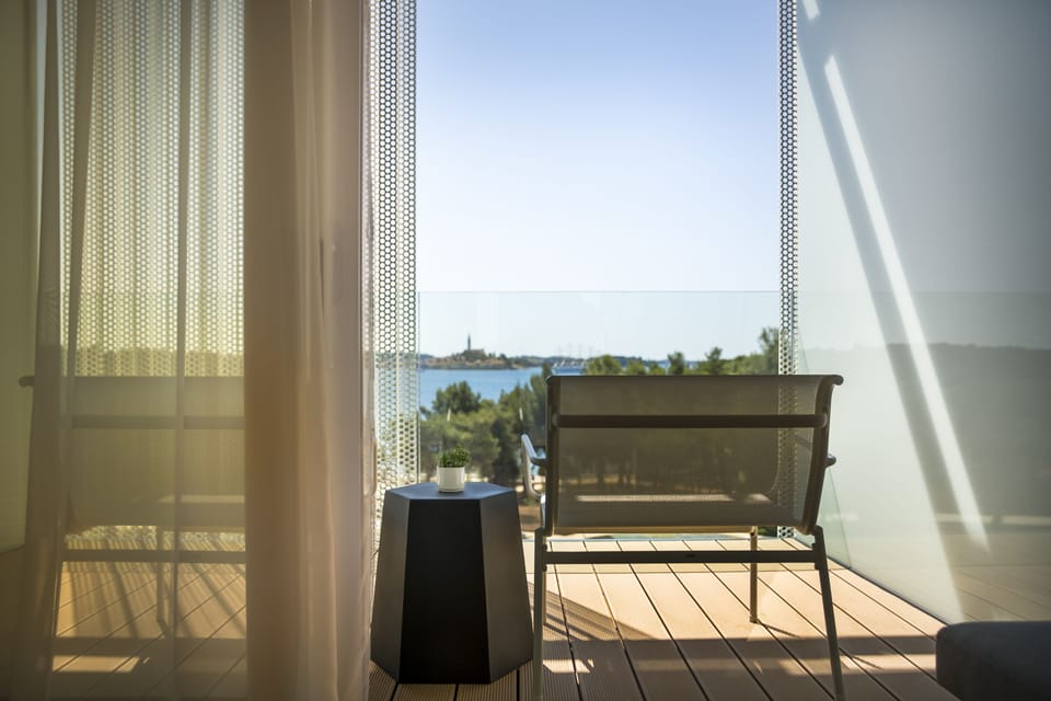 Premium   family room with balcony, sea side | View from room