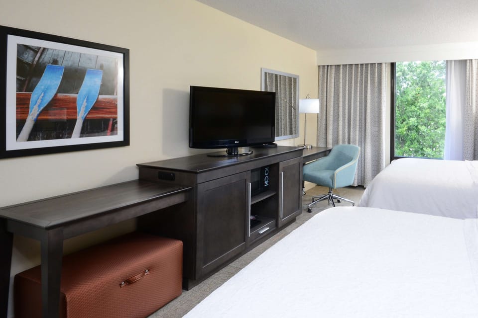 Room, 2 Queen Beds, Non Smoking | Premium bedding, desk, laptop workspace, blackout drapes