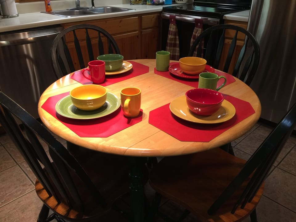 Dinning , Dinnerware & Silver Provided 
